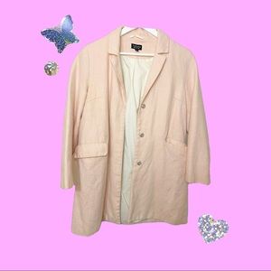 Peach Topshop Woven Mid Length Coat